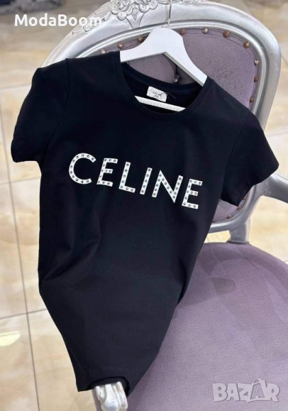 Черна тениска Celine кодVL116R, снимка 1