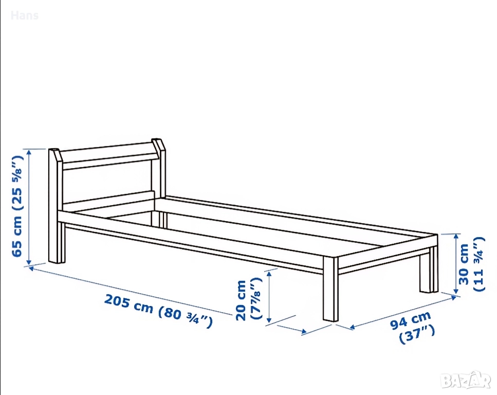 IKEA NEIDEN легло за продажба, снимка 1