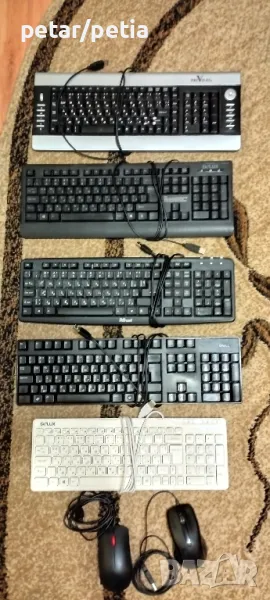 Пет клавиатури и две мишки с usb, снимка 1