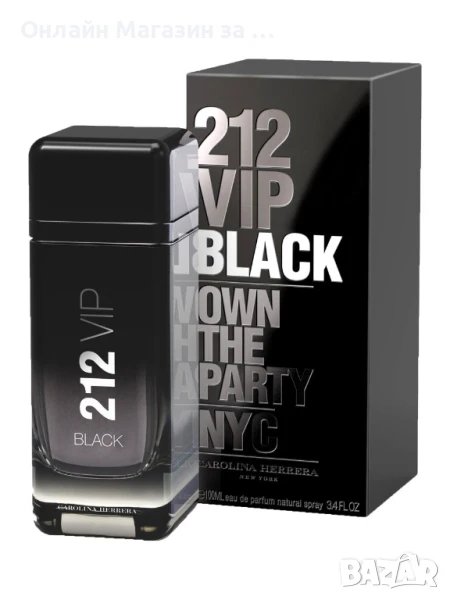 Carolina Herrera 212 VIP Men Black EDP 100 ml – Парфюм за мъже, снимка 1