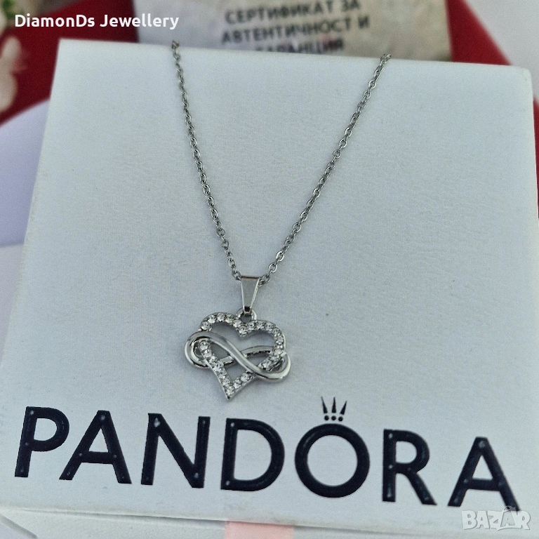 Колие “Silver Infinity Heart”, снимка 1