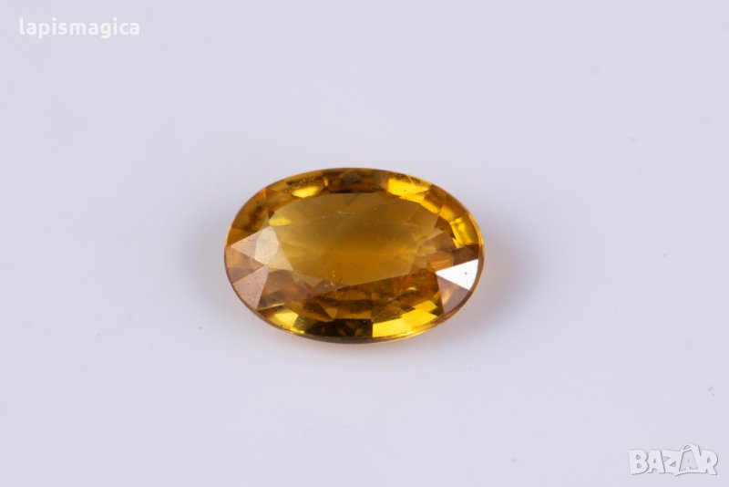 Жълт сапфир 0.45ct овал само нагряван, снимка 1
