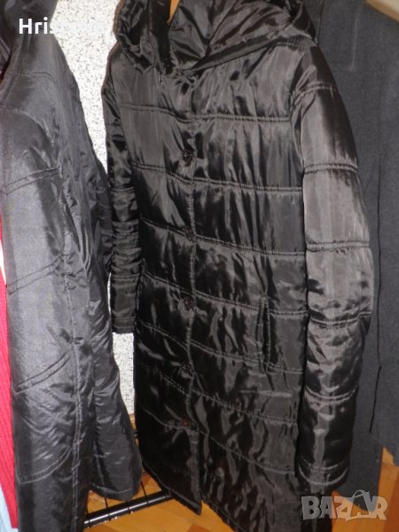 Дамско дълго зимно яке със сваляща се  качулка, снимка 1