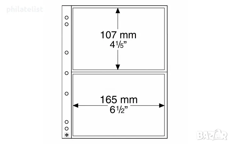 Leuchtturm Numis – 2C листи за две банкноти / 10 бр. /, снимка 1