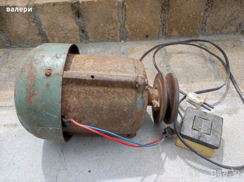 монофазен електромотор, работещ перфектно, снимка 1