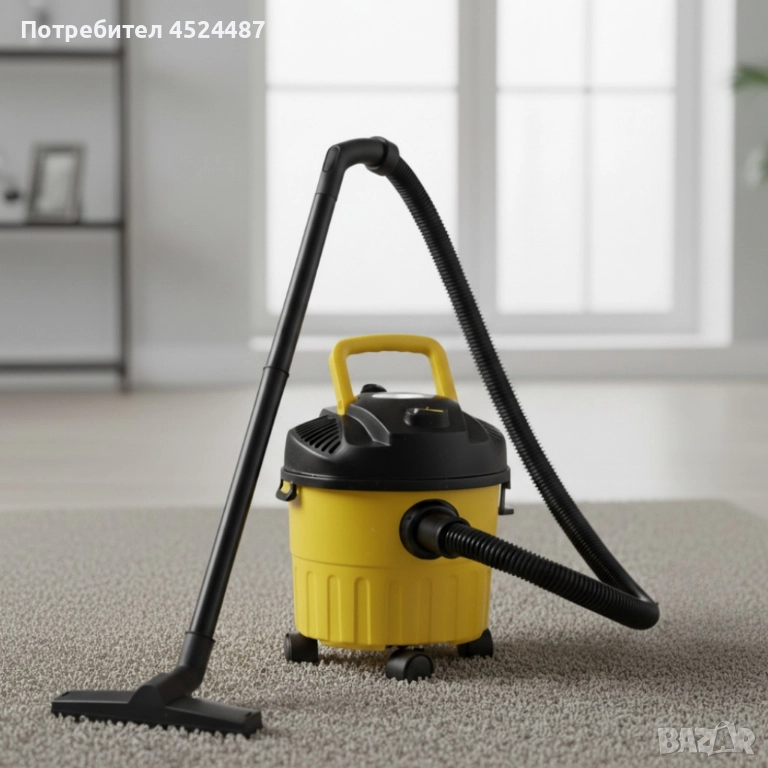 Мощна прахосмукачка за сухо и мокро почистване с 10л контейнер, снимка 1