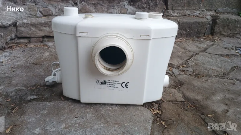 Помпена станция за отпадни води WC с шредер безчетков мотор 400 W изпомпва 240L в минута, снимка 1