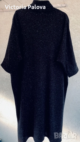 Топла черна рокля 100% вълна  COS Швеция  със speckled ефект, снимка 1