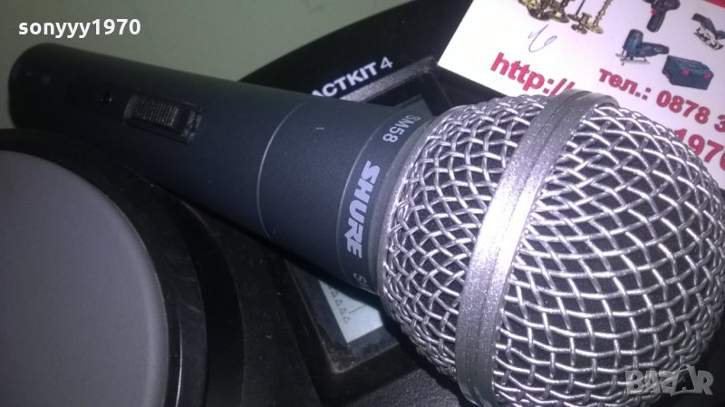 shure sm58-микрофон с бутон-внос швеицария, снимка 1