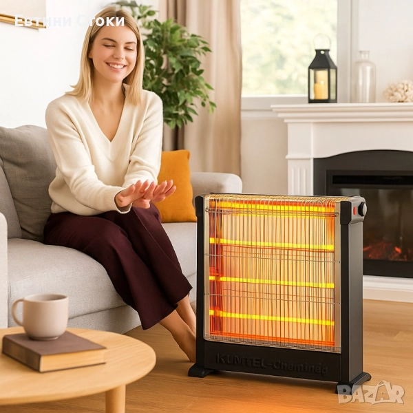Кварцова печка LUXELL KS-2760 2200W с 4 тръби за бързо отопление, снимка 1