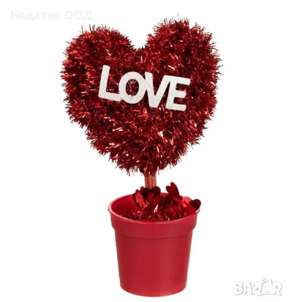 Декоративна саксия за Свети Валентин, 22 см, снимка 1