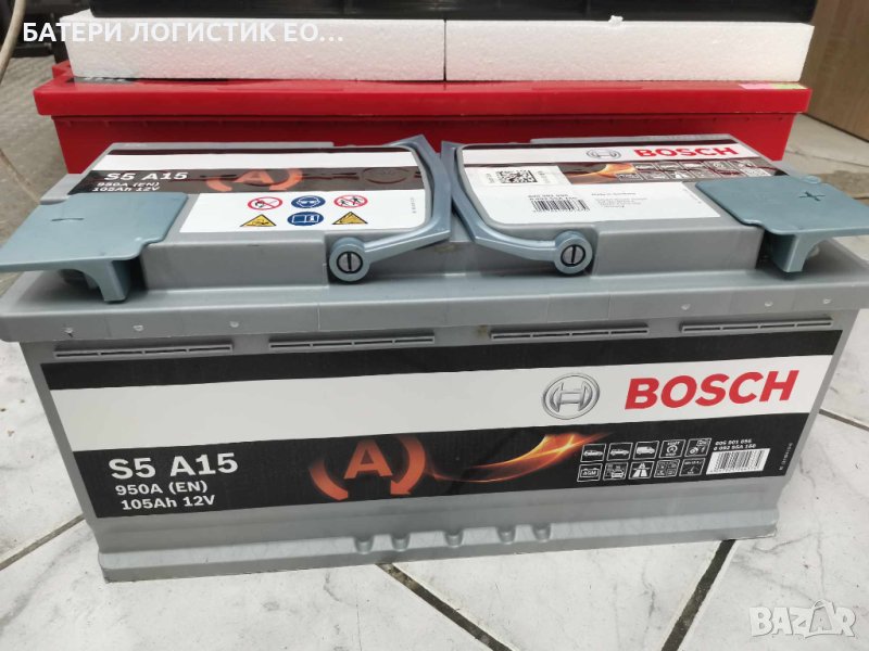 Акумулатор BOSCH 105 AH AGM като нов - Чети Описание !, снимка 1