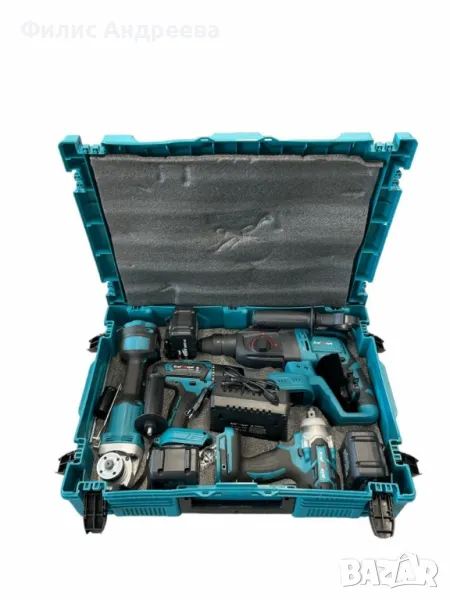 Комплект от акумулаторен перфоратор, ъглошлайф 125 мм , снимка 1