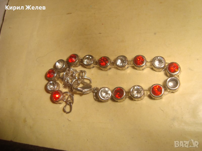 КРАСИВА НЕЖНА ПОСРЕБРЕНА КРИСТАЛНА МОДНА АРТ ГРИВНА 29423, снимка 1