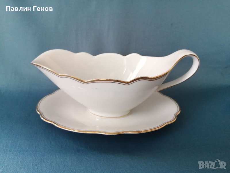 Порцеланова сосиера немски порцелан с печат, снимка 1