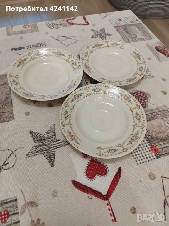 Два шарени сервиза за хранене, снимка 1