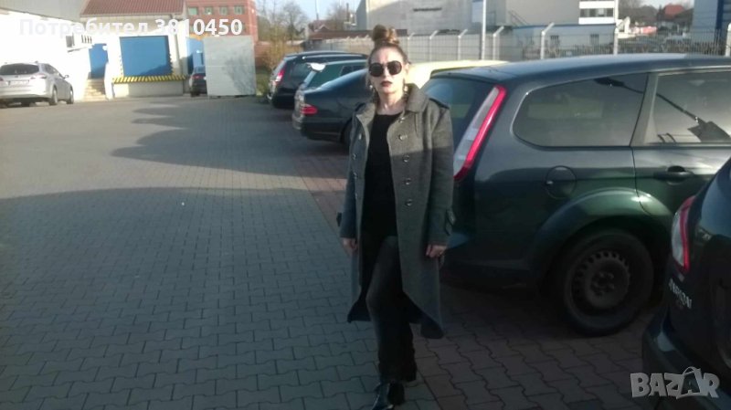 Асиметрично палто чиста вълна, шито по поръчка!, снимка 1