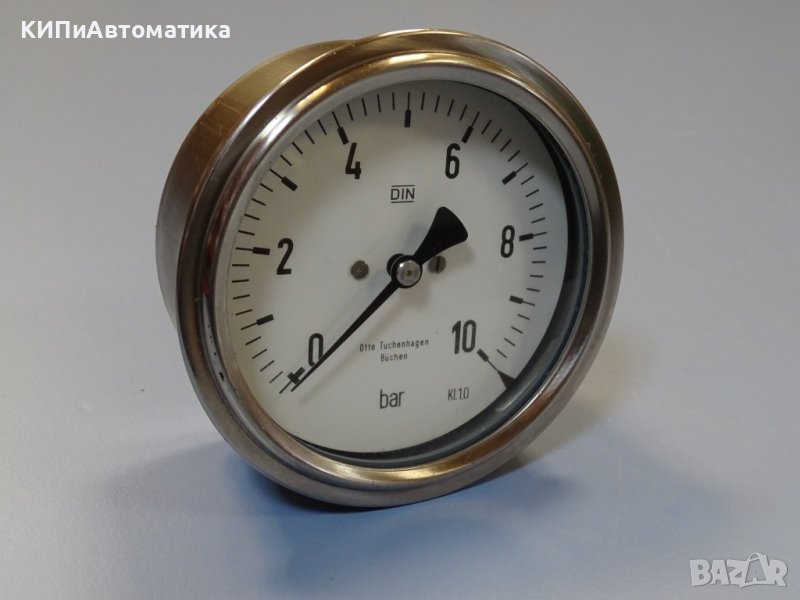 Манометър Buchen Ф100, 0-10 bar, снимка 1