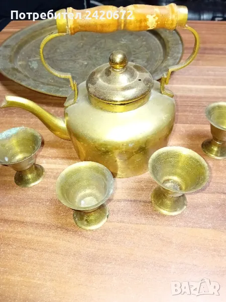 Старинен  бронзов сервиз, снимка 1