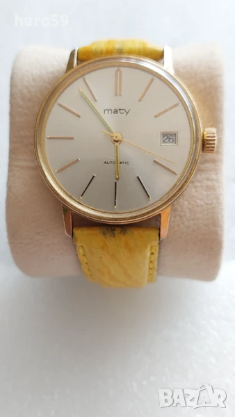 Мъжки швейцарски механичен автоматичен часовник 1970-80г.Отлично състояние , снимка 1