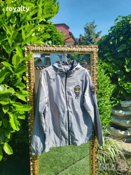 Мъжка Сива Ветровка, снимка 1