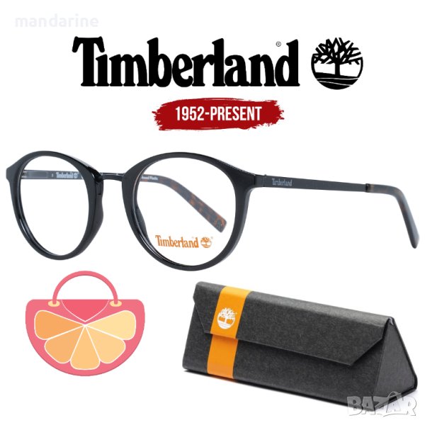 TIMBERLAND 🍊 Унисекс рамки за очила "BLACK & ROUND" нови с кутия, снимка 1