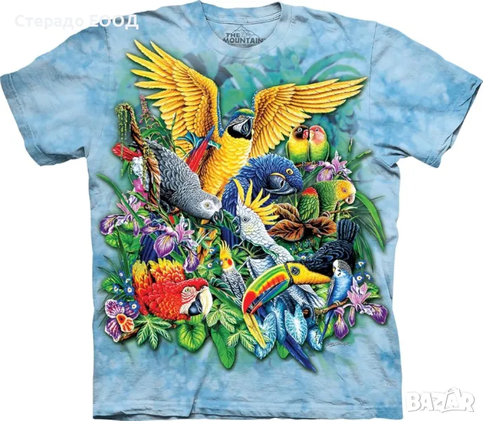 ДЕТСКА ТЕНИСКА "ТРОПИЧЕСКИ ПТИЦИ" - M, снимка 1