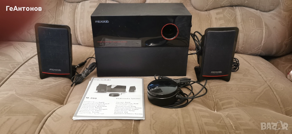 Тонколони и субуфер 2.1 - MicroLab M200 , снимка 1