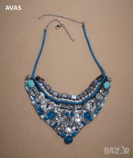 Ново колие синьо ръчна изработка, снимка 1