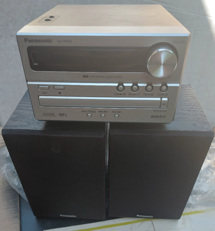 Panasonic SA-PM02 CDプレーヤー USB AUX FM/AM Amazon.co.jp: Panasonic D-dock CDステレオシステム SC-PM02-S