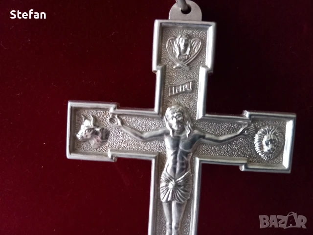 Кардиналски Сребърен Кръст, снимка 8 - Антикварни и старинни предмети - 53452478