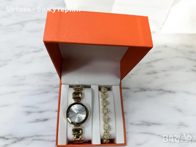 Разкошни дамски комплекти – часовник и гривна , снимка 7 - Бижутерийни комплекти - 52922092
