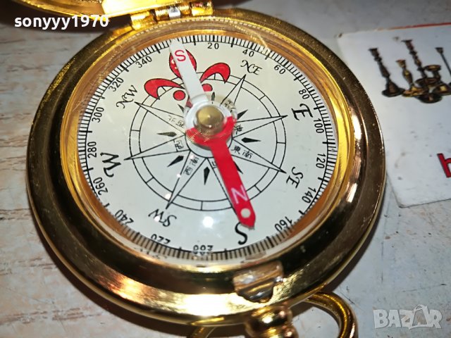 златен компас от франция 1512221427, снимка 5 - Антикварни и старинни предмети - 39018961