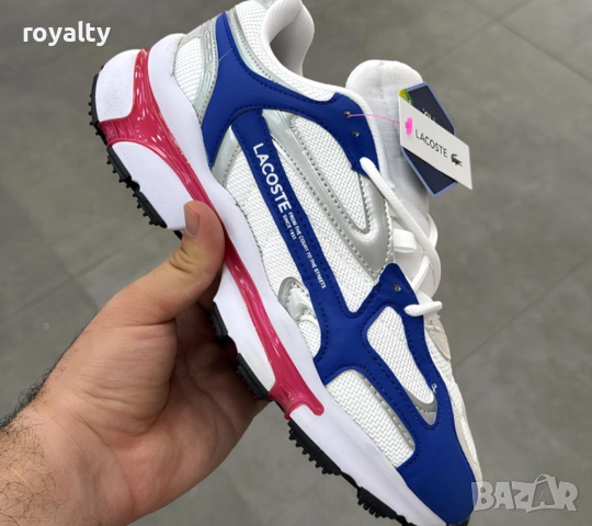Мъжки Маратонки Lacoste L003 2K24 - Бяло, Сиьо и Червено
