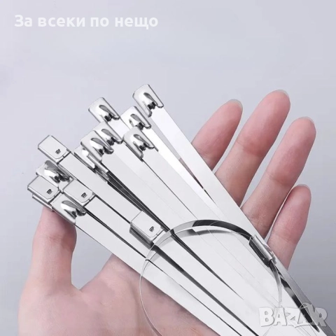 Кабелни връзки от неръждаема стомана, Метални опашки, 3 размера, снимка 3 - Аксесоари и консумативи - 51521117