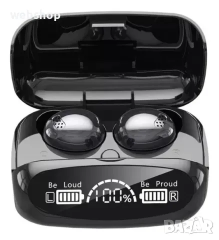 Безжични аудио слушалки тип тапи TWS M32, шумопотискане, Bluetooth V5.1, Функция Powerbank, снимка 3 - Bluetooth слушалки - 50343727