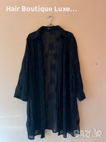 Дълга черна риза 48 размер 🖤, снимка 1 - Ризи - 43986144