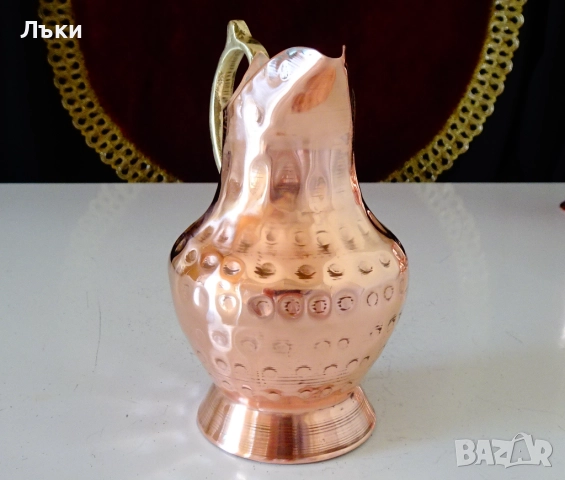 Кована медна кана за ракия,чиста червена мед. , снимка 6 - Антикварни и старинни предмети - 52203813