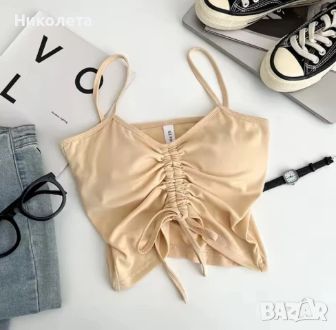 Сет 2 броя топ с връзки, снимка 3 - Корсети, бюстиета, топове - 50697545