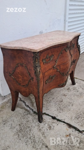 Скрин антикварен"Бомбе", снимка 3 - Скринове - 53253932