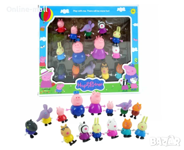Голям комплект фигурки Пепа Пиг Peppa Pig 14 фигурки, снимка 2 - Фигурки - 50967601