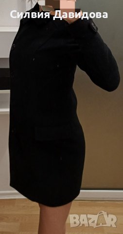 дамско палто зимно елегантно черно, снимка 2 - Палта, манта - 43949354
