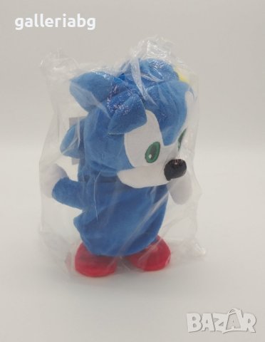 60 песни! Плюшена интерактивна играчка на Соник (Sonic the Hedgehog), снимка 2 - Плюшени играчки - 40320620