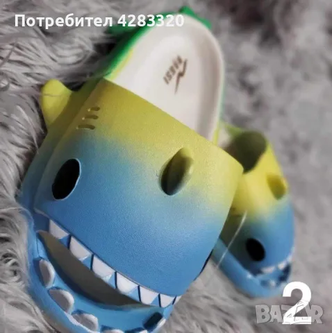 Леки и удобни чехли тип акула за цялото семейство, снимка 3 - Детски сандали и чехли - 49703511
