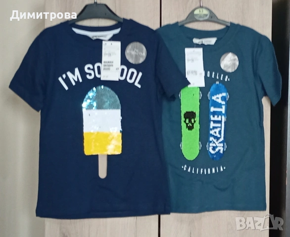 Чисто нови тениски за момче размер 128см 5бр , снимка 2 - Детски тениски и потници - 53450442