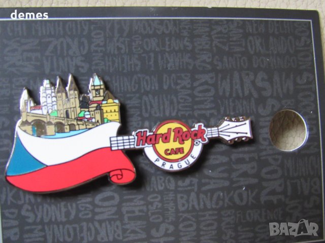 Оригинална метална значка Hard Rock Cafe Прага,чехия, снимка 6 - Други ценни предмети - 27598470