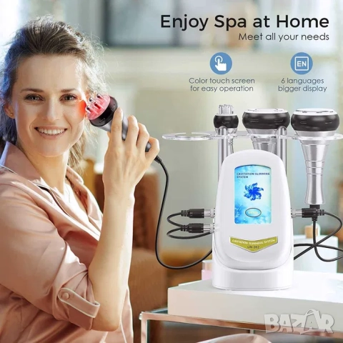 Уред за кавитация , радиочестотен лифтинг и вакуум 4 в 1, снимка 4 - Козметични уреди - 52061982