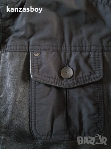 armani jeans - мъжко кожено яке ХЛ ЕСТЕСТВЕНА КОЖА, снимка 8 - Якета - 43854288