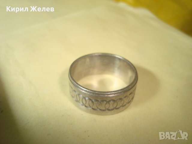 СТИЛНО ОРНАМЕНТИРАН РЕТРО АРТ СРЕБЪРЕН ПРЪСТЕН СРЕБРО 925 Тип ХАЛКА 32372, снимка 4 - Пръстени - 38362064