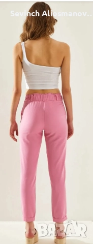 Дамски панталон от памучен габардин, снимка 4 - Панталони - 51707003